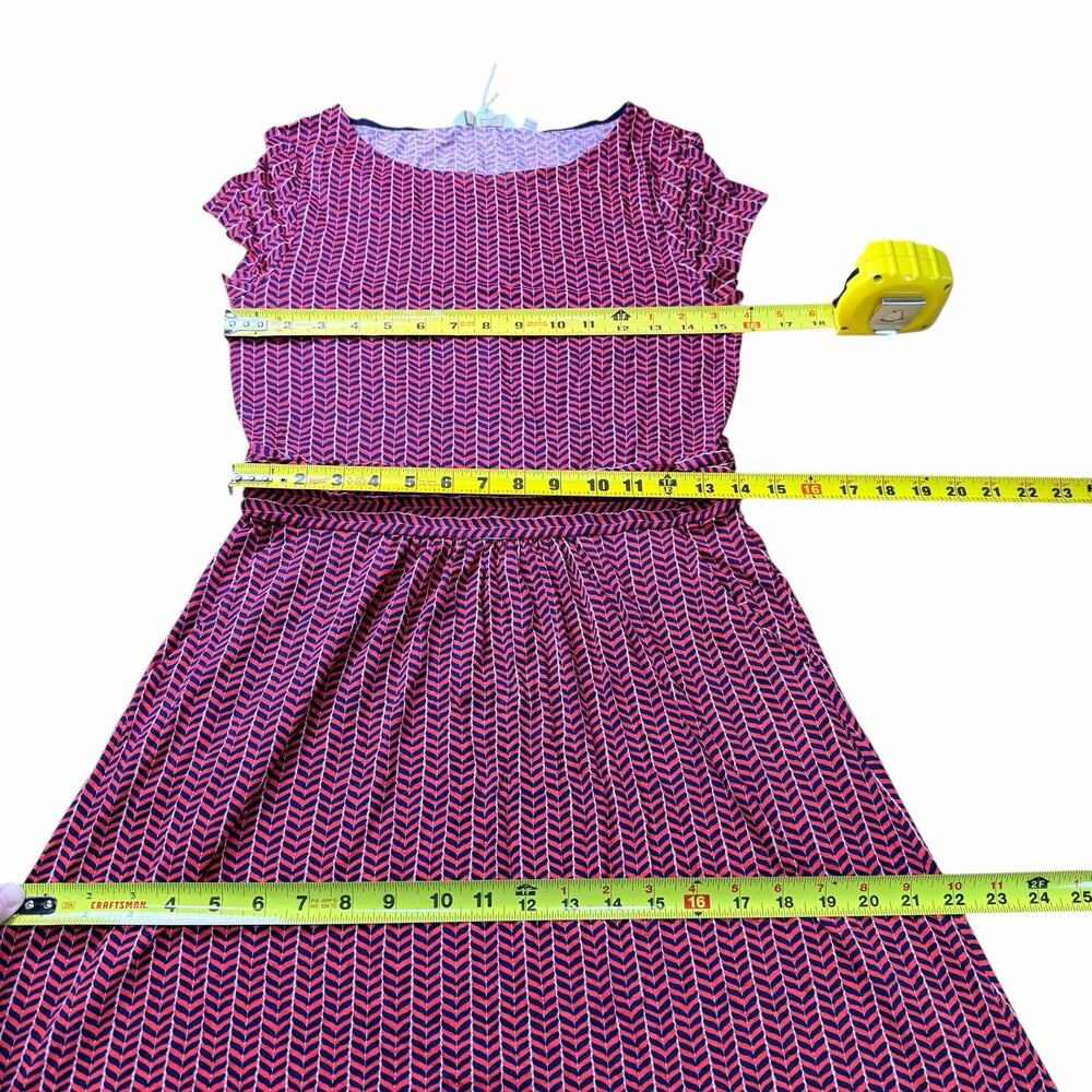 BODEN Amelia Jersey Knit Dress Pink Blue White Geo Amelie J0326 Sz 6R US NWT - Picture 5 of 9